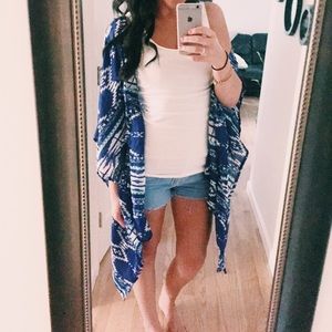 Blue Tribal Kimono